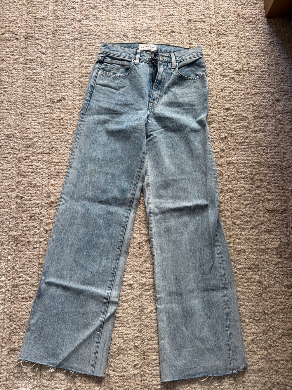 SLVRLAKE Light Wash Wide-Leg Jeans